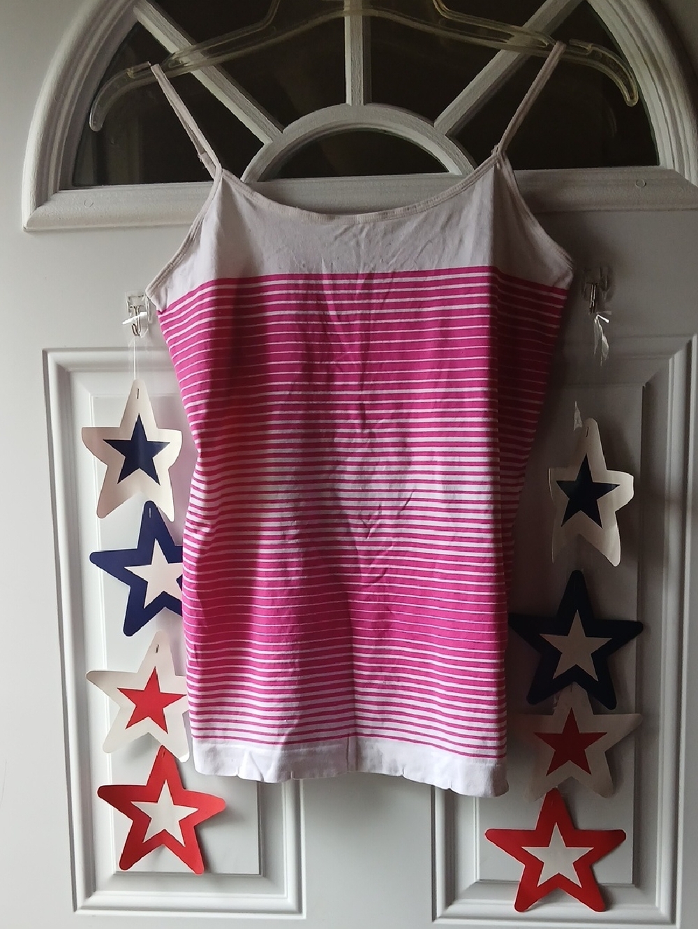 Women’s Pink Striped Tank Top - Casual Summer Layering
